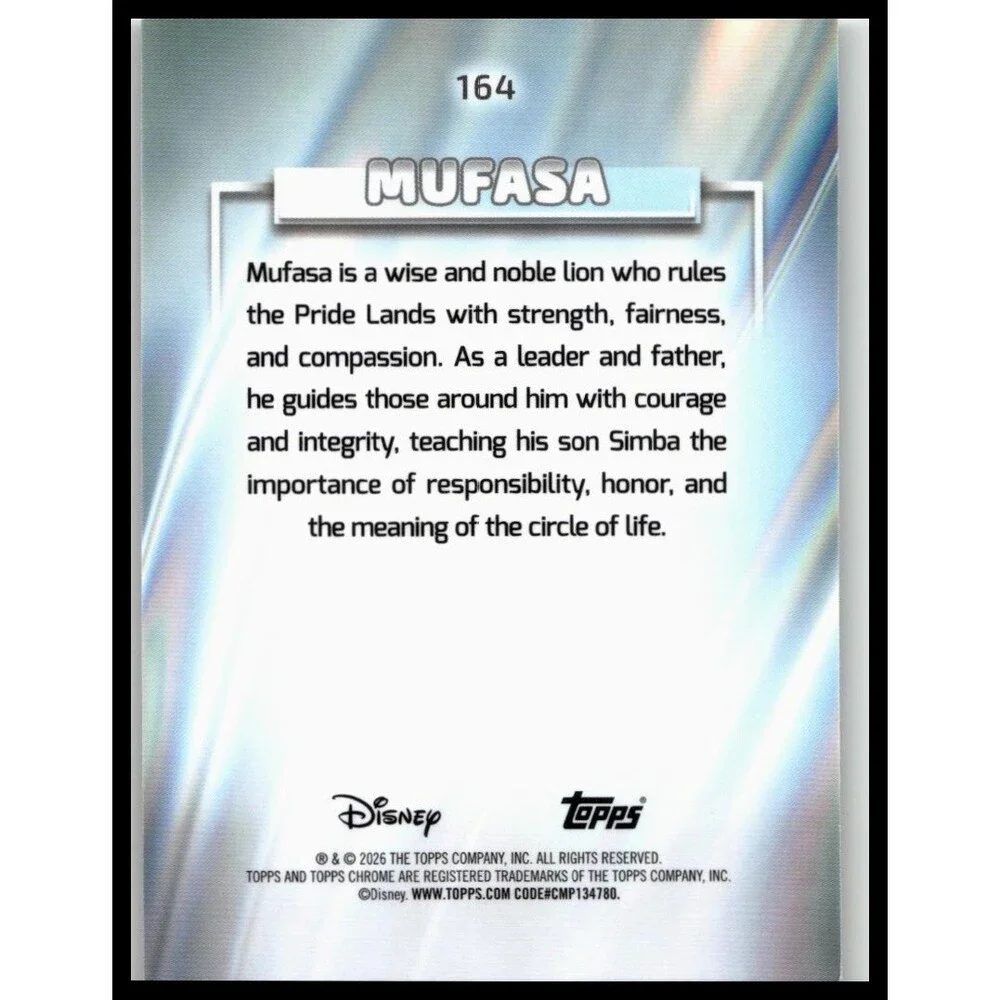 2026 Topps Disney Chrome Mufasa The Lion King